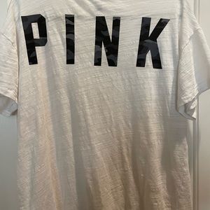Pink distressed tee